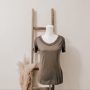 Reiss Olive Short Sleeve Tee